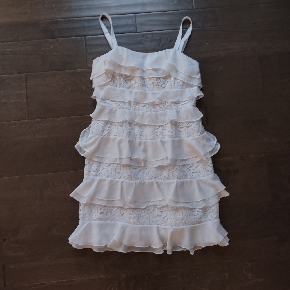 Lilly Pulitzer NWT Olive Dress Lace Ruffle White - Picture 2 of 16